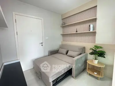 Modern living room with stylish sofa bed and elegant decor