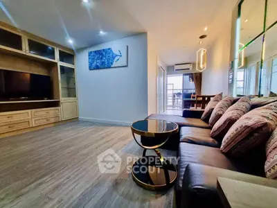 Spacious modern living room with elegant decor and open layout