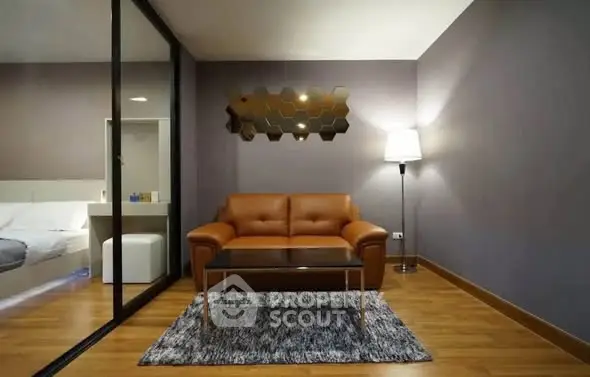 Modern living room with stylish decor and cozy ambiance