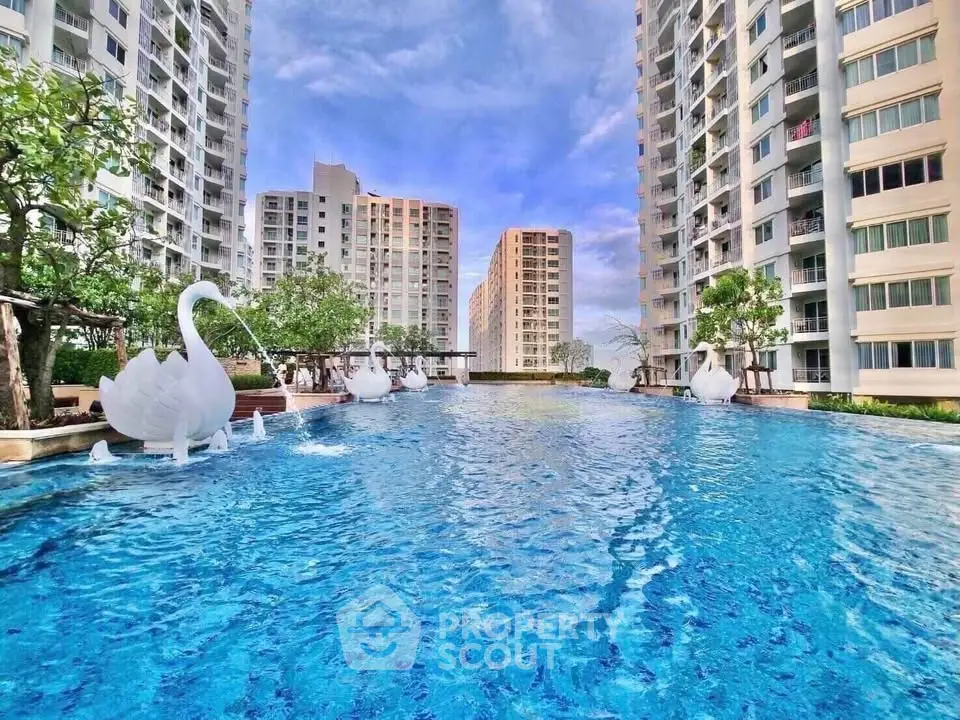 Luxurious residential complex with stunning pool and modern architecture