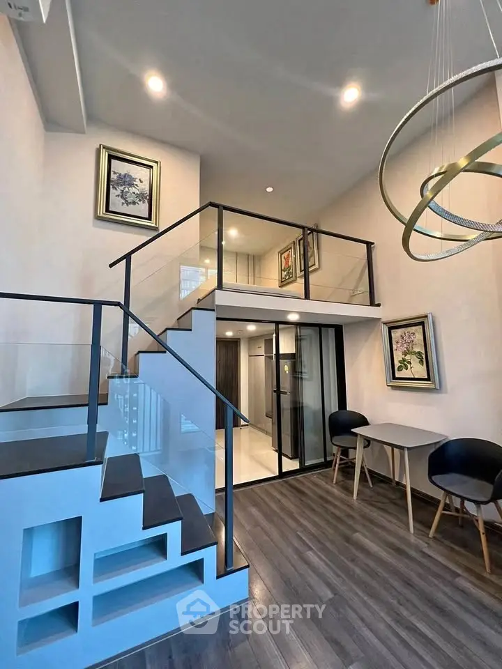 Modern duplex interior with stylish staircase and elegant decor
