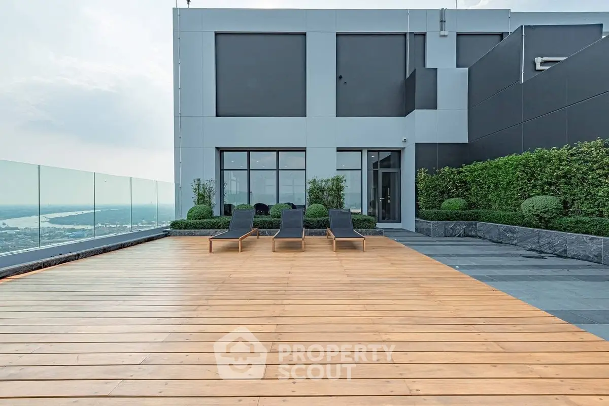 Luxurious rooftop terrace with stunning city views and modern design.