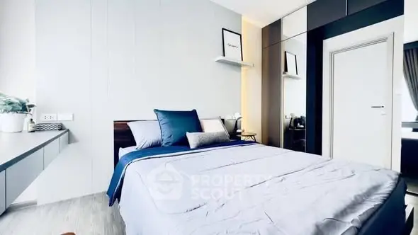 Modern bedroom with sleek design and stylish decor