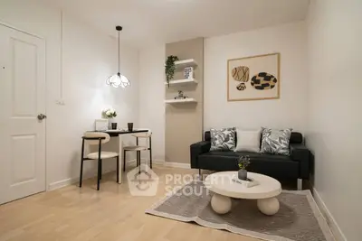 Chic modern living room with stylish decor and cozy seating area