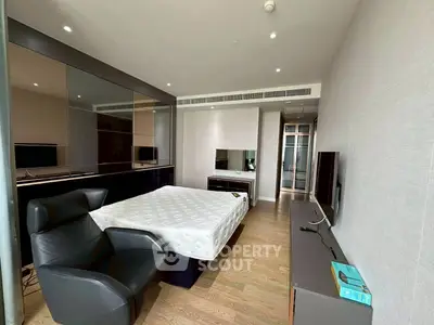 Modern bedroom with sleek design and comfortable furnishings