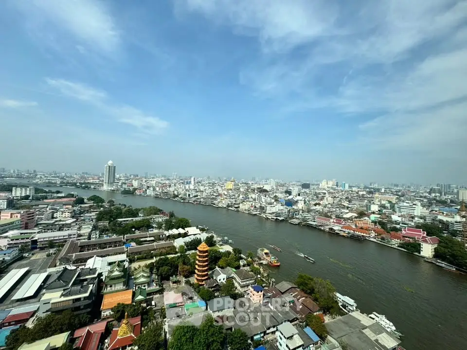 Stunning panoramic cityscape view with river and skyline, perfect for urban living enthusiasts.
