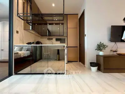 Modern apartment interior with sleek design and open layout