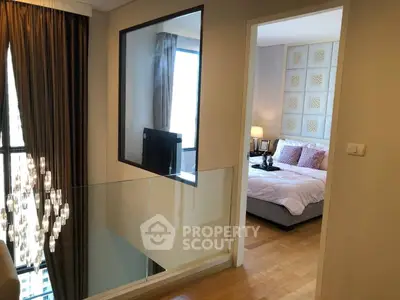 Modern duplex apartment with elegant bedroom and stylish decor