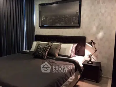 Luxurious bedroom with elegant decor and cozy lighting