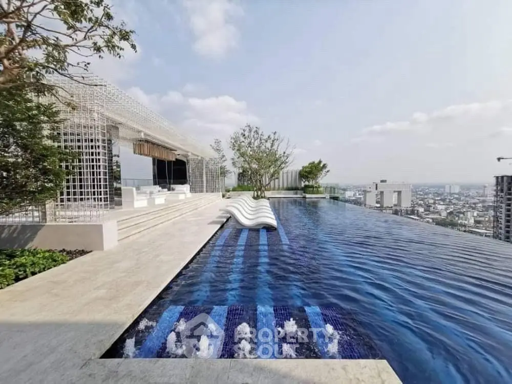 Luxurious rooftop infinity pool with stunning city views and modern design.