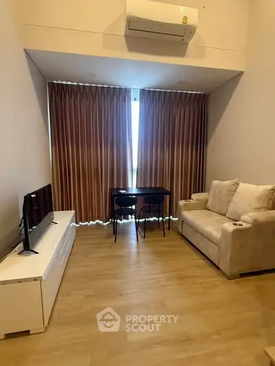 Cozy living room with modern furniture and natural light