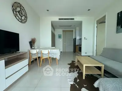 Modern living room with stylish decor and open layout in a contemporary apartment.