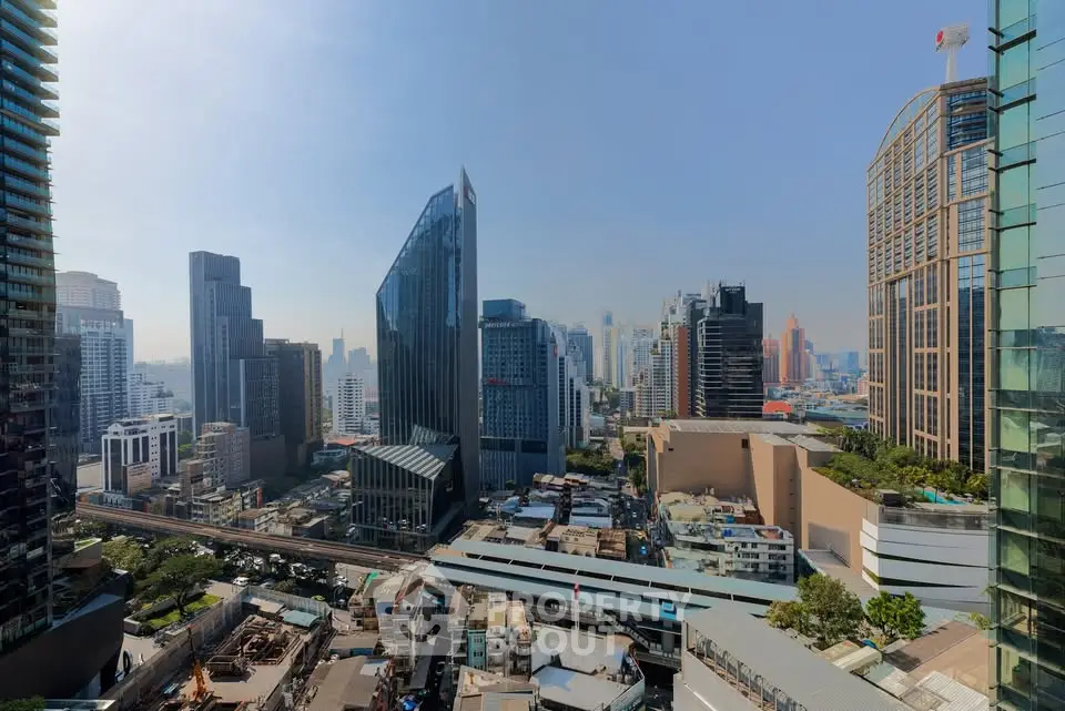 Stunning cityscape view showcasing modern skyscrapers and urban architecture