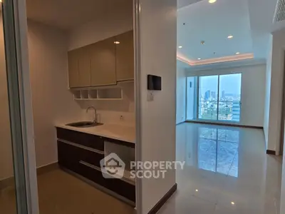 Modern apartment with open kitchen and stunning city view