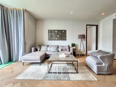 Elegant living room with modern furniture and stylish decor