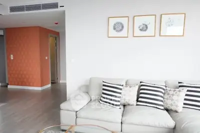 Modern living room with stylish decor and comfortable seating