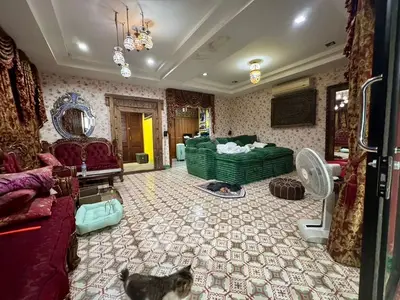 Luxurious living room with ornate decor and elegant furniture