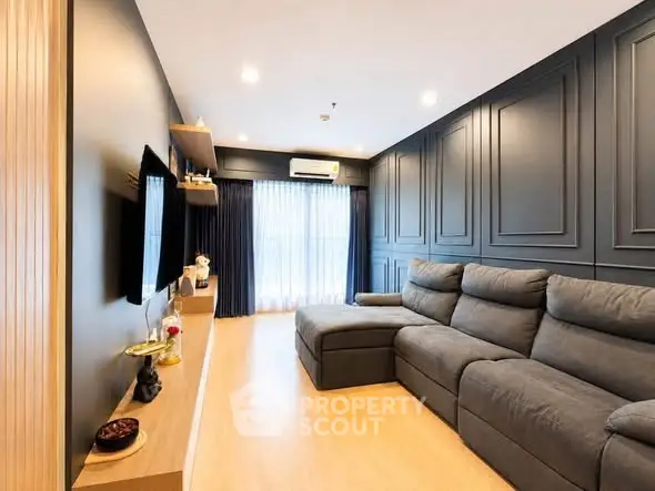 Modern living room with stylish decor and comfortable seating