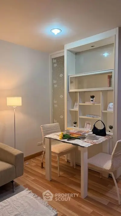 Cozy living room with modern decor and stylish furniture, perfect for relaxation and entertaining.