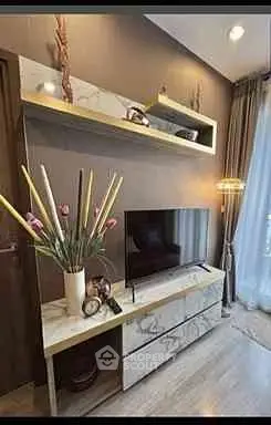 Stylish living room with modern TV unit and elegant decor