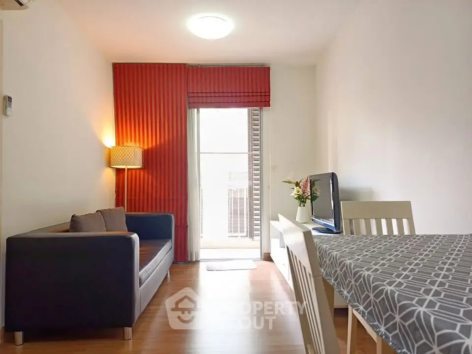 Bright living room with modern decor and natural light