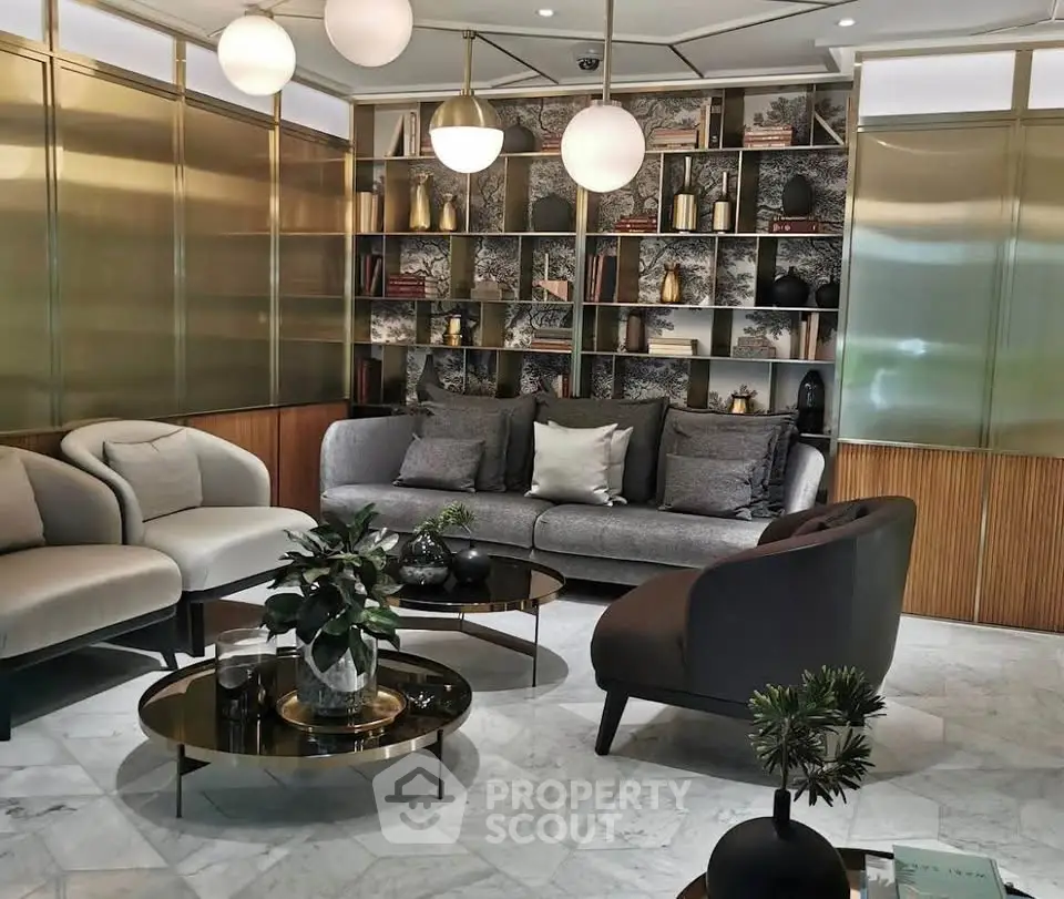 Luxurious modern living room with elegant decor and stylish furniture