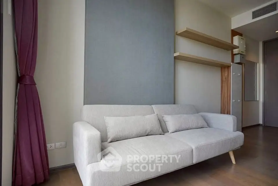 Modern living room with stylish sofa and elegant decor