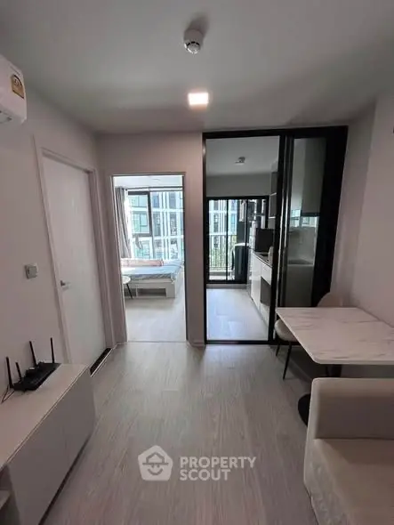 Modern apartment interior with open layout and natural light