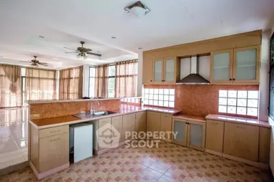 Spacious kitchen with open layout and modern cabinetry