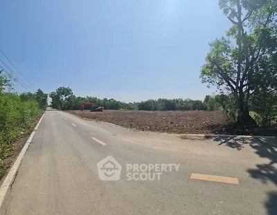 Expansive land plot with road access, ideal for development in serene natural setting.