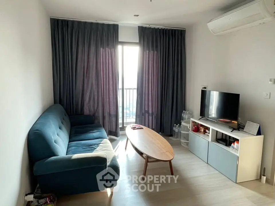 Cozy living room with modern furniture and natural light
