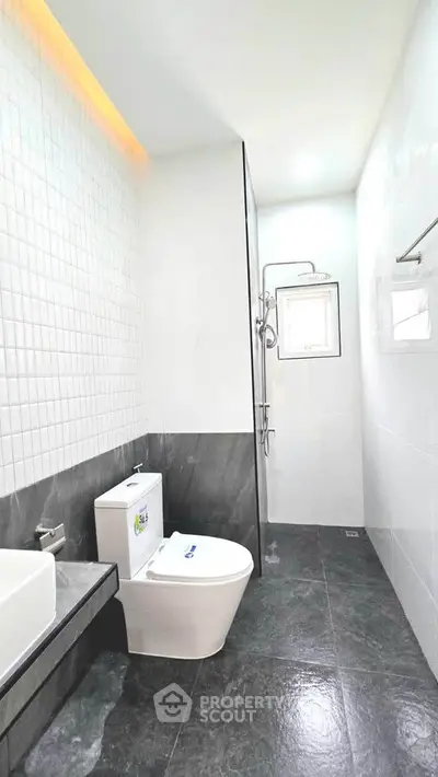Modern bathroom with sleek design and high-quality fixtures