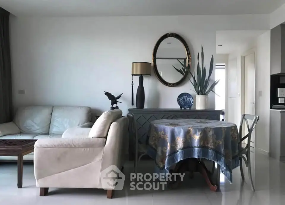 Elegant living room with stylish decor and modern furniture