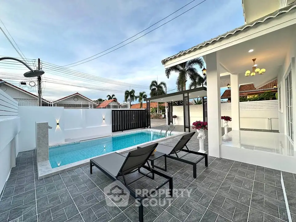 Stunning modern villa with private pool and spacious patio, perfect for luxury living.