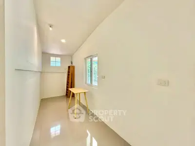 Minimalist study room with sleek design and natural light