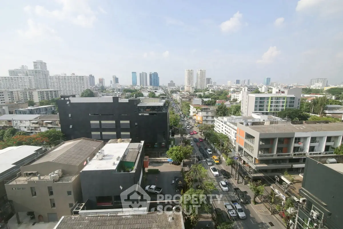 Stunning cityscape view showcasing urban skyline and bustling streets, ideal for real estate investment.