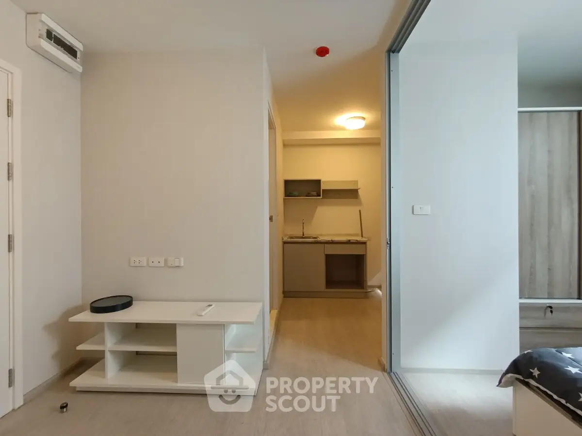 Modern apartment interior with minimalist design and open layout
