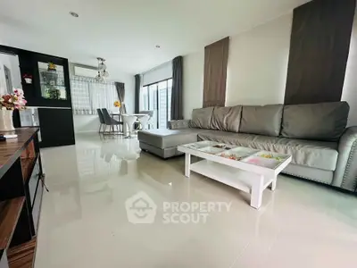 Spacious modern living room with elegant decor and natural light