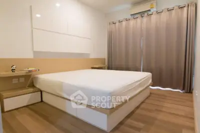 Modern bedroom with minimalist design and natural light