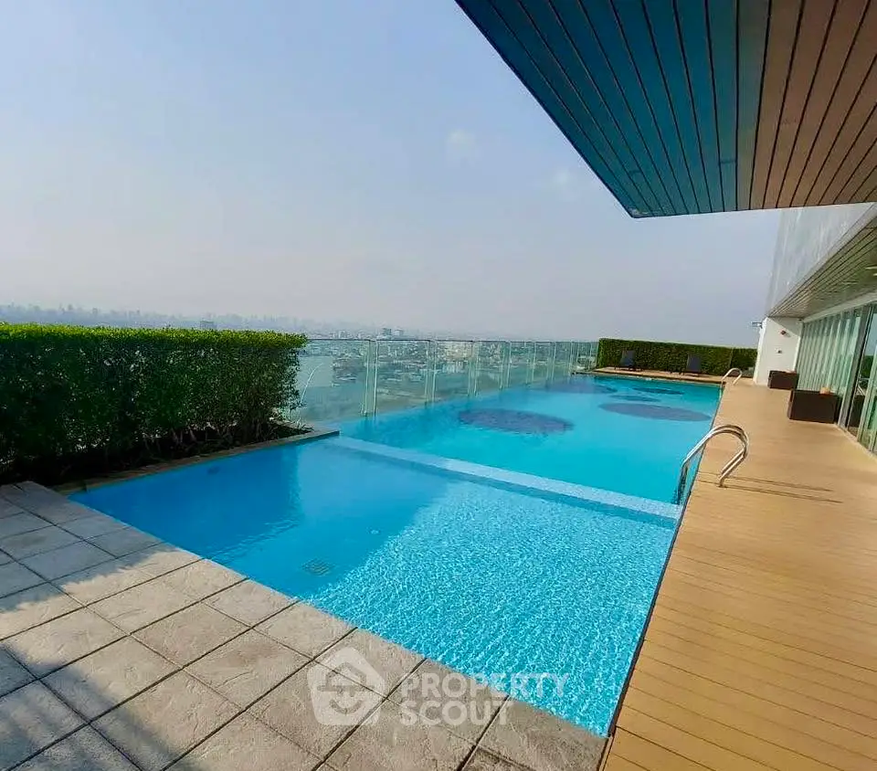 Luxurious rooftop pool with stunning city views and modern design.