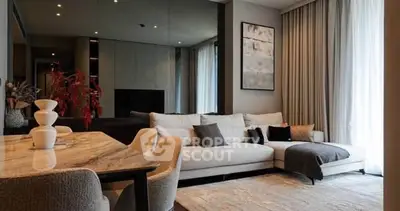 Luxurious modern living room with elegant decor and natural light