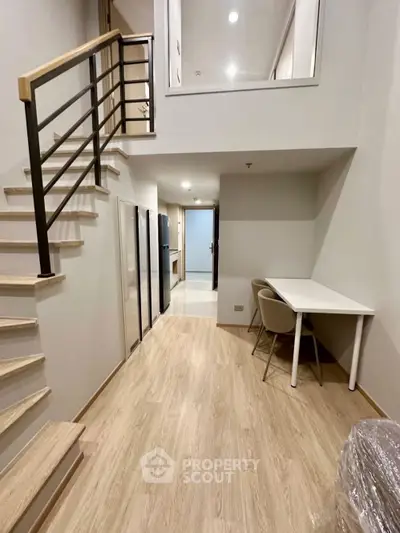 Modern interior with sleek design and wooden flooring