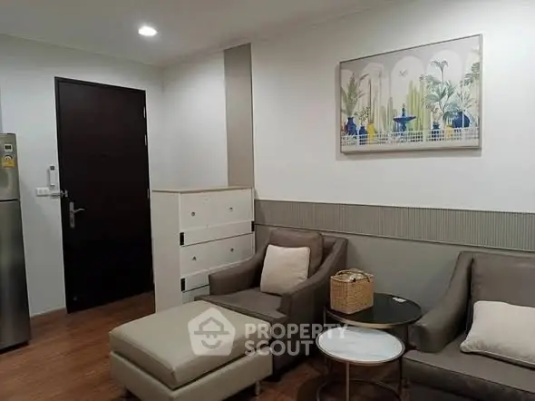 Cozy living room with modern furniture and stylish decor