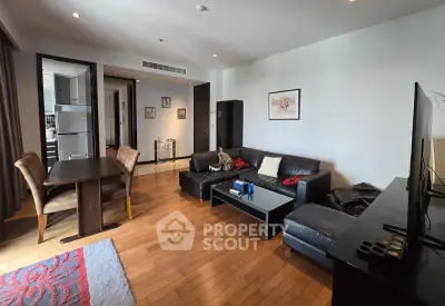 Spacious modern living room with elegant dining area and stylish decor