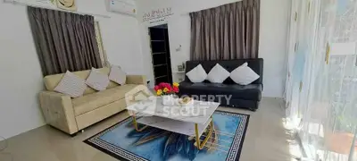 Stylish living room with modern sofas and elegant decor