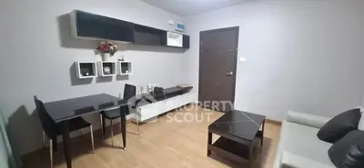 Modern living room with sleek furniture and stylish decor