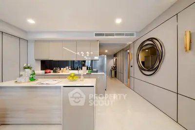 Luxurious modern kitchen with sleek design and open layout