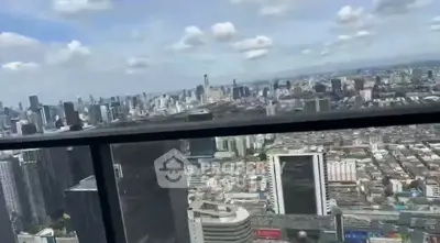 Stunning cityscape view from high-rise balcony with panoramic skyline