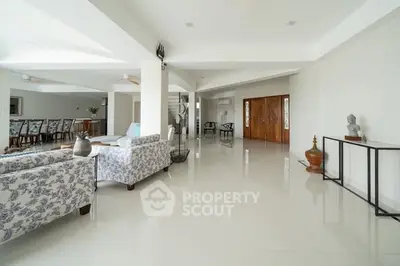 Spacious modern living room with elegant decor and open layout