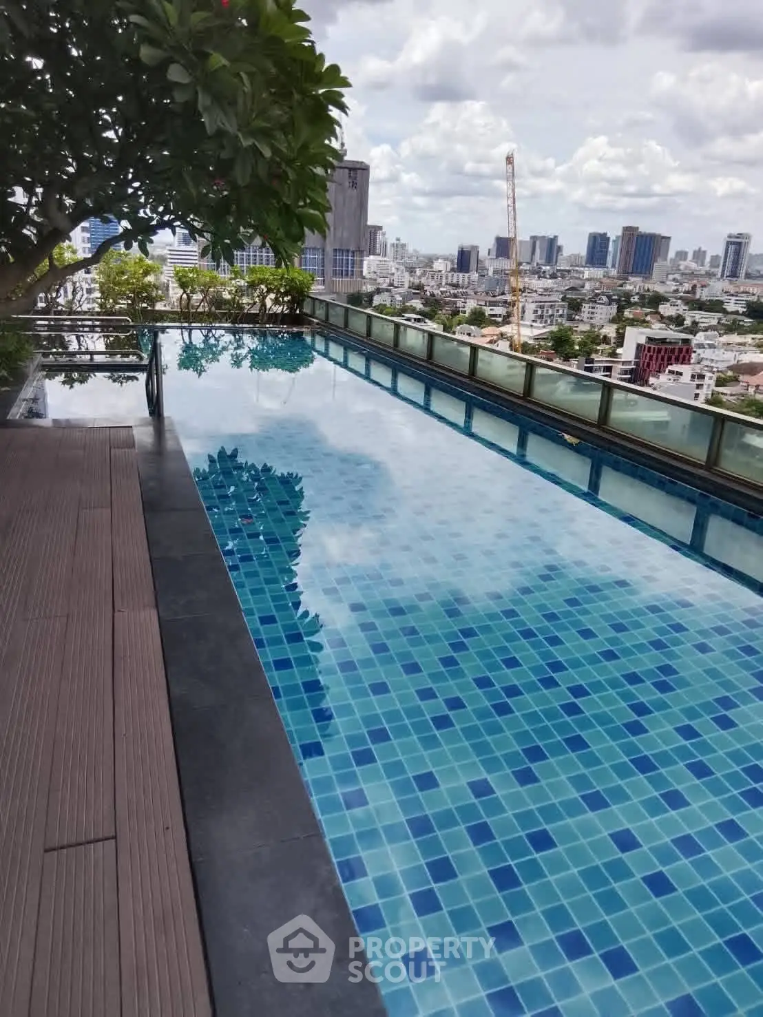 Stunning rooftop pool with panoramic city views, perfect for luxury urban living.
